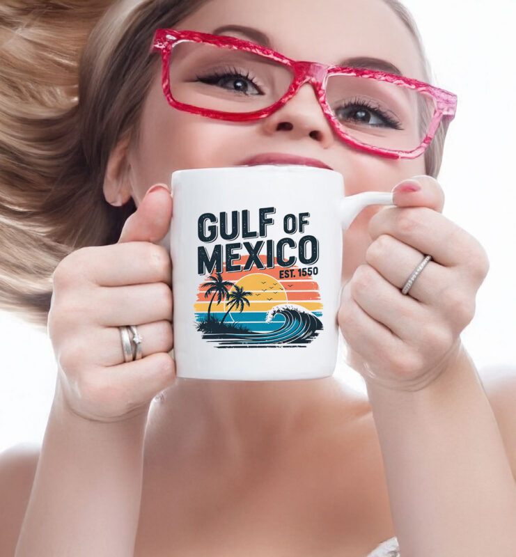 Gulf Retro Coast Gulf of Mexico Mugs