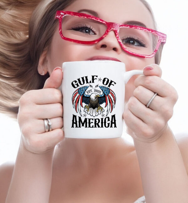 Gulf of America 2025 USA Flag Eagle Mug