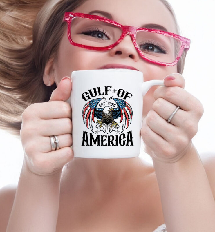 Gulf of America 2025 USA Flag Eagle Mug