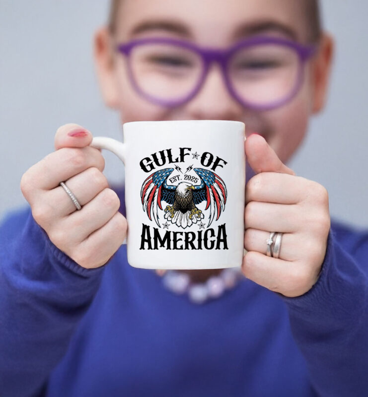 Gulf of America 2025 USA Flag Eagle Mug