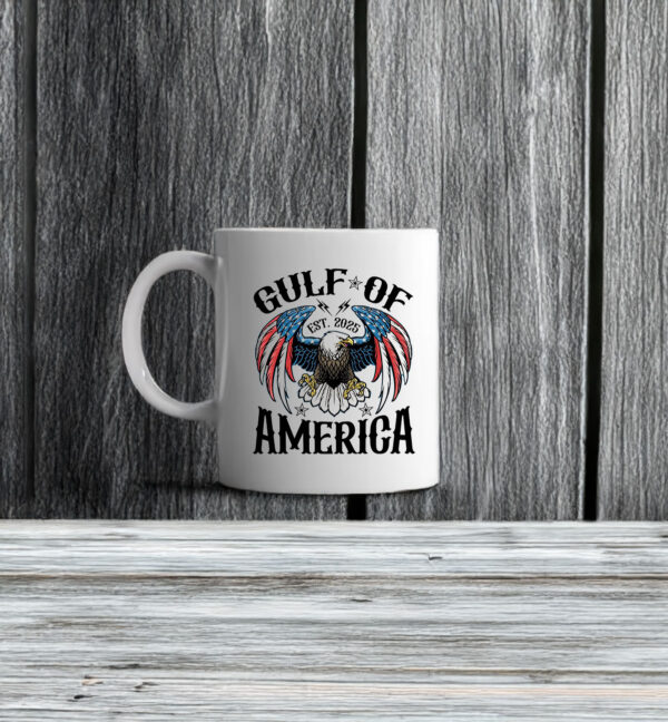 Gulf of America 2025 USA Flag Eagle Mug