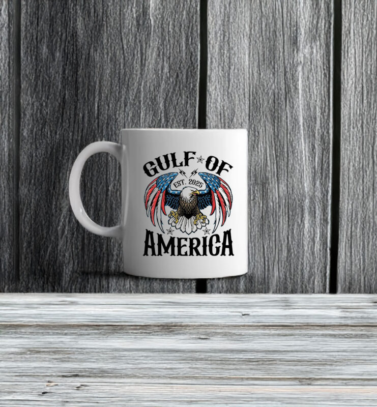 Gulf of America 2025 USA Flag Eagle Mug