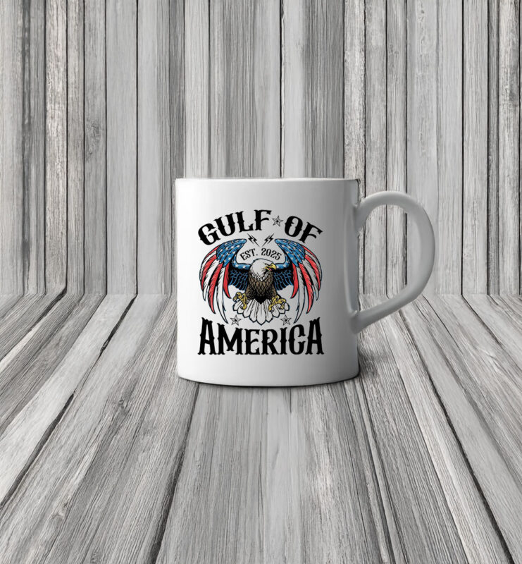 Gulf of America 2025 USA Flag Eagle Mug