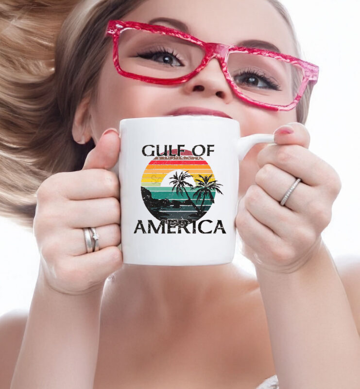 Retro Gulf of America Beach Sunset Mug