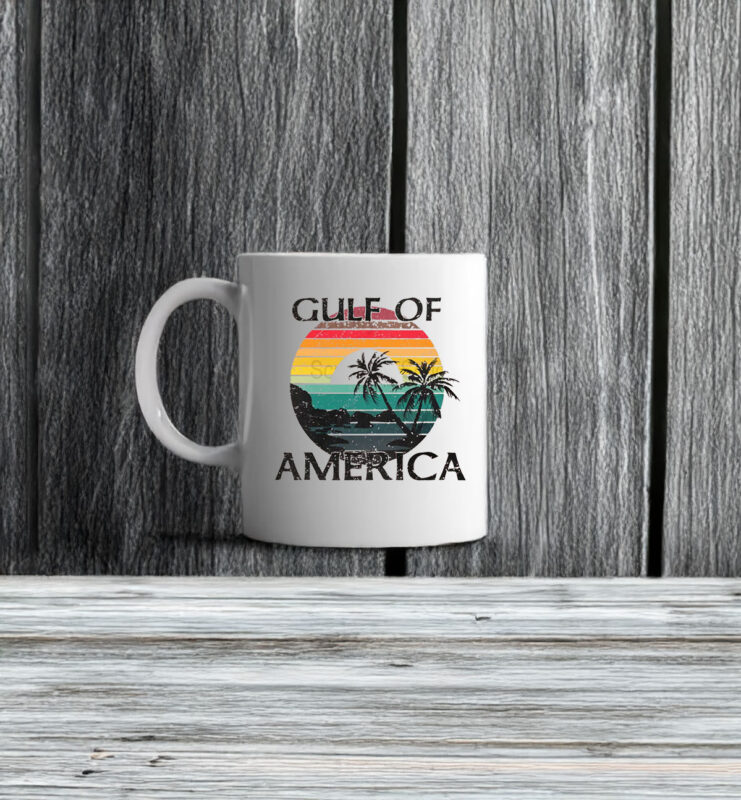 Retro Gulf of America Beach Sunset Mug