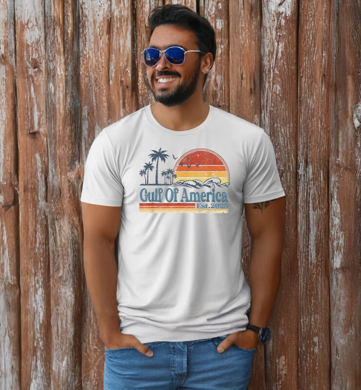 Sunset Gulf Of US America Est 2025 T-Shirt