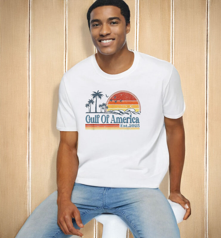 Sunset Gulf Of US America Est 2025 T-Shirt